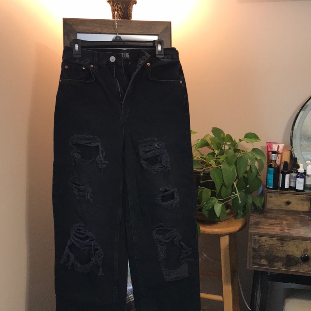 Urban outfitters high rise baggy ripped jeans